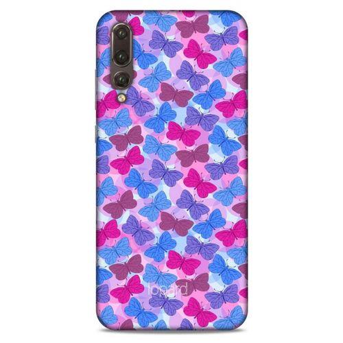 Huawei P20 Pro Kılıf Kelebek Etkisi (21) Koruyucu Kapak Yeşil Kırmızı
