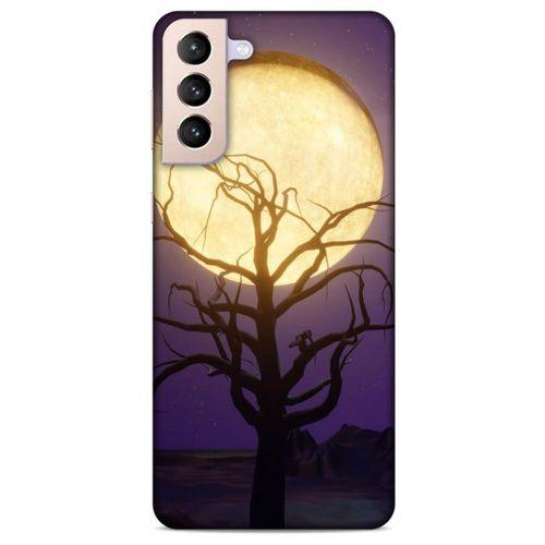 Samsung Galaxy S21 Uyumlu Kılıf Mor Delisi (7) Telefon Kılıfı Ay Ağaç