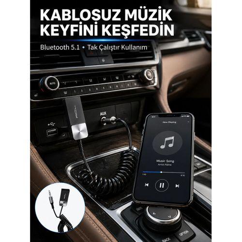 Usb Aux Bluetooth Adaptörü Kablosuz Ses Aktarım Cihazı