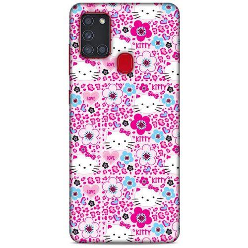 Lopard Samsung Galaxy A21s Uyumlu Kılıf Kediler (2) Kabı Hello Kitty