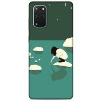 Samsung Galaxy S20 Plus Kılıf Depresyon (8) Baskılı Kılıf Siyah Kahverengi