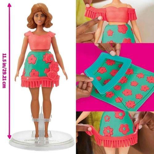 G1360 Barbie Çiçek Desenleri ve Püsküller Hamur Oyun Seti +3 yaş