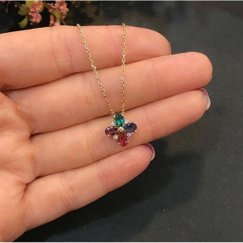 STELA DESING ÇİÇEK GÜMÜŞ KOLYE