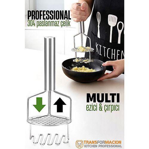 Patates Ezici Profesyonel 304 Paslanmaz Çelik Sıkıştırmalı Yüksek Basınca Dayanıklı 721734