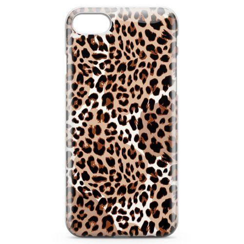 Apple iPhone 7 Kılıf Beyazlı Leopar Arka Kapak Koruma Desenli Full Koruyucu
