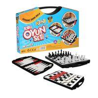 Toru 3 in 1 Çantalı Oyun Seti Satranç-Dama-Tavla