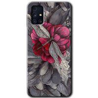 MRCİLETİSİM MRCİLETİSİM Samsung Galaxy M31s Kılıf HD Desen Baskılı Arka Kapak + Temperli Cam - kelebek Ömrü