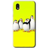 MRCİLETİSİM Samsung Galaxy A01 Core Kılıf Baskılı Kapak - Penguenler +Tam Kaplayan Mat Seramik