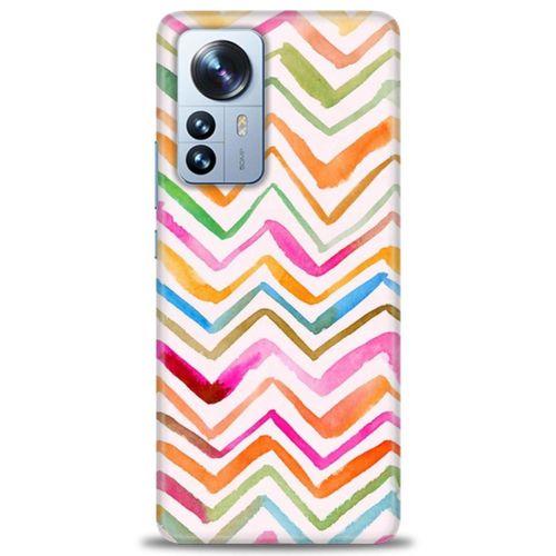 Xiaomi Mi 12 Lite Kılıf HD Baskılı Kılıf - Zikzak + Tam Ekran Koruyucu