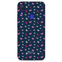 Xiaomi Redmi Note 7 Kılıf Kelebek Etkisi (42) Rugged Armor Kılıf Mor Pembe
