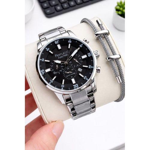 Ferrucci İç Fonksiyonları Aktif 30 Mt Suya Dayanıklı Çelik Kordonlu Erkek Kol Saati EFR.13299.M2