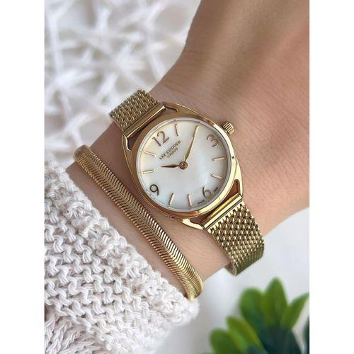 Lee Cooper Çelik Kordonlu 3 Atm Suya Dayanıklı + Bileklik Hediyeli Kadın Kol Saati VS.BLKT.0793