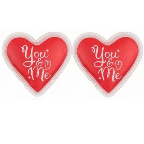 2 Adet Kalpli Mesajlı Cep Sobası,El Isıtıcı,Sıcak Su Torbası Pvc  9Cm