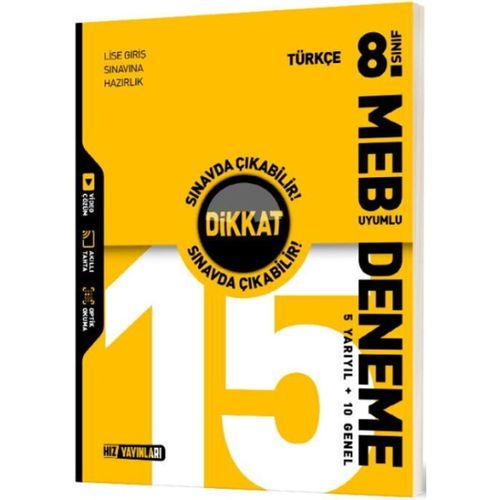 8. Sınıf Türkçe 15 Deneme Hız Yayınları