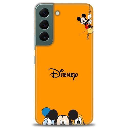 Samsung Galaxy S22 Kılıf HD Baskılı Kılıf - Turuncu Disney + Tam Ekran Koruyucu