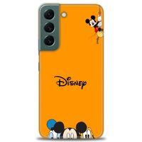 Samsung Galaxy S22 Kılıf HD Baskılı Kılıf - Turuncu Disney + Tam Ekran Koruyucu