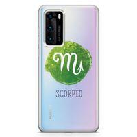 Huawei P40 Kılıf Burçlar Akrep Arka Kapak Koruma Desenli Full Koruyucu