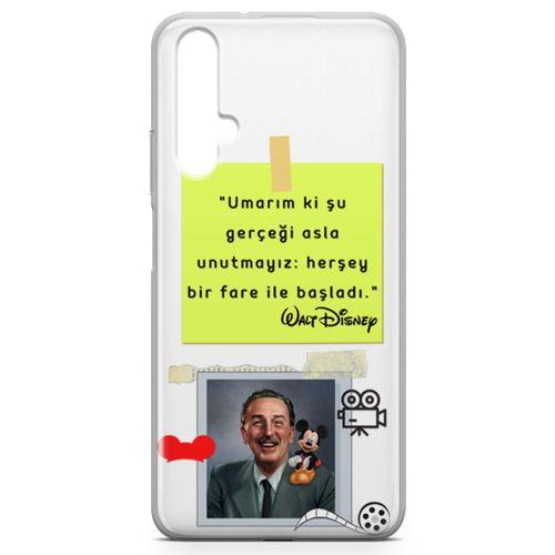 Huawei Nova 5t Kılıf Caps Walt Disney Arka Kapak Koruma Desenli Full Koruyucu