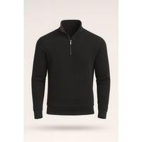 Selanik Örme Yarım Fermuar Erkek Sweatshirt - Antrasit
