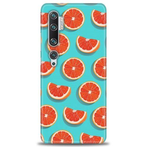 Xiaomi Mi Note 10 Pro Kılıf HD Baskılı Kılıf - Portakal Dilimleri + Tam Ekran Koruyucu