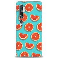 Xiaomi Mi Note 10 Pro Kılıf HD Baskılı Kılıf - Portakal Dilimleri + Tam Ekran Koruyucu