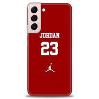 Samsung Galaxy S22 Plus Kılıf HD Baskılı Kılıf - Jordan Kırmızı + Tam Ekran Koruyucu