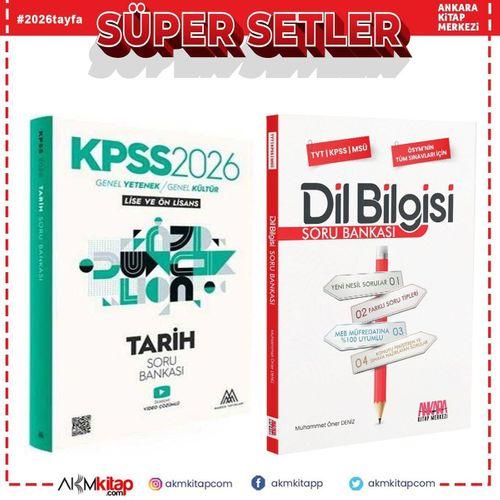 Marsis Yayınları 2026 KPSS Tarih ve AKM Dil Bilgisi Soru Bankası Seti 2 Kitap