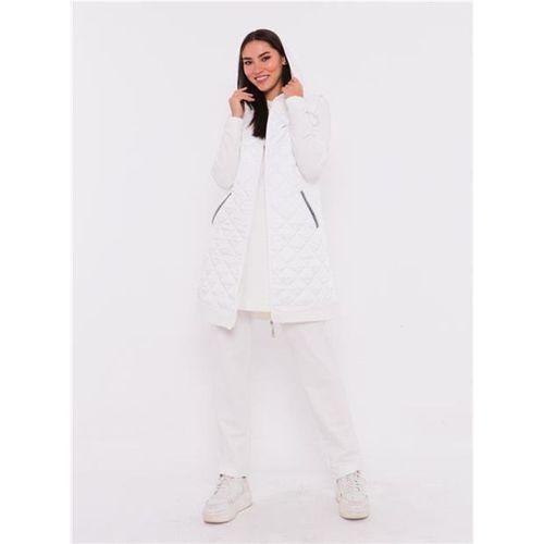 Minimal Kapitoneli Yelekli Spor Üçlü Takım - 70060.023 - Krem