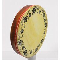 İMECE DB42 HAYVAN DERİLİ AHŞAP BENDİR DESENLİ 42 CM
