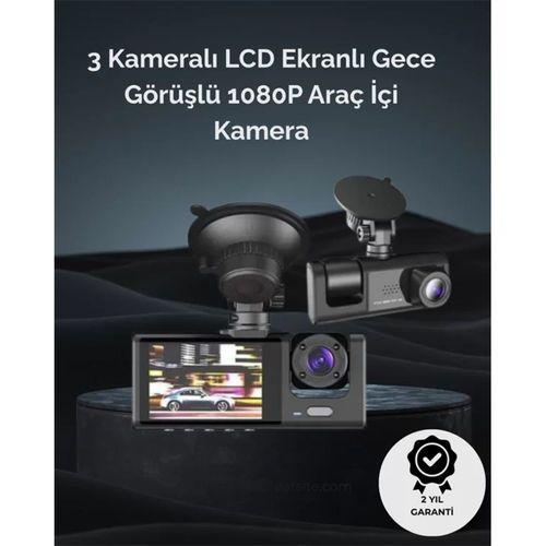 1. 3 Kameralı Full Hd Araç Kamerası – Ön, İç Ve Arka Görüş İle %100 Kapsama