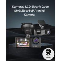 1. 3 Kameralı Full Hd Araç Kamerası – Ön, İç Ve Arka Görüş İle %100 Kapsama