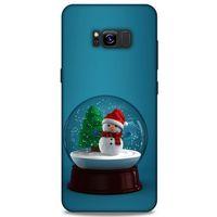 Samsung Galaxy S8 Plus Kılıf Snowix (12) Koruyucu Silikon Yeşil Beyaz