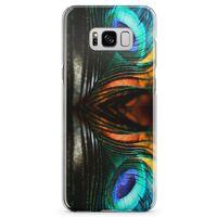 Samsung Galaxy S8 Kılıf Peacock Arka Kapak Koruma Desenli Full Koruyucu