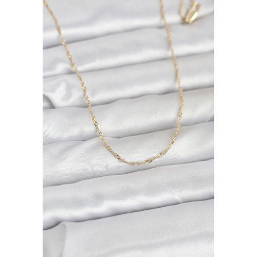 CM 14K Gold Renk Burgu Model 60 cm Kadın Kolye