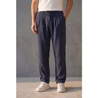Magnus Tensel Kumaş Relaxed Fit Beli Lastikli Erkek Pantolon - Lacivert