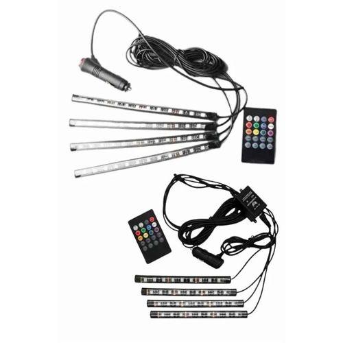 12'li Şerit Led Işık Rgb Sese Ve Müziğe Duyarlı Araç İçi Ayak Altı