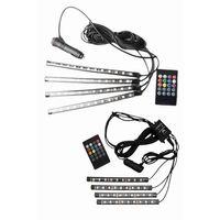 12'li Şerit Led Işık Rgb Sese Ve Müziğe Duyarlı Araç İçi Ayak Altı