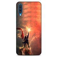 Samsung Galaxy A50 Kılıf Atatürk (44) Tough Armor Kılıf Alev Kırmızı