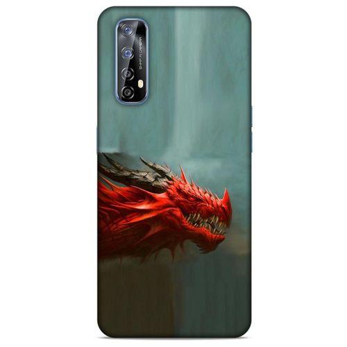 Huawei P Smart 2021 Kılıf Dragons (17) Tasarım Kılıf Siyah Boynuzlu Ejderha