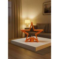 Turuncu Yıldız Mumluk Loş Işık Salon Dekoru