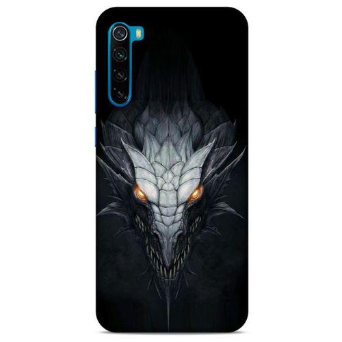 Xiaomi Redmi Note 8T Kılıf Dragons (13) Silikon Kap Gri Ejderha