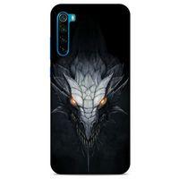 Xiaomi Redmi Note 8T Kılıf Dragons (13) Silikon Kap Gri Ejderha