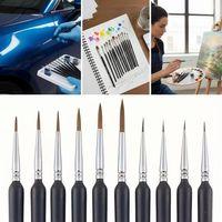 10 Adet Hobi Ve Araba İnce Detay Rötuş Fırça Seti