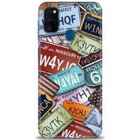 Samsung Galaxy M21 Kılıf HD Baskılı Kılıf - W6HQF + Tam Ekran Koruyucu