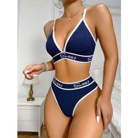 Kadın Lacivert Love Yazılı Mayo Bikini 5160