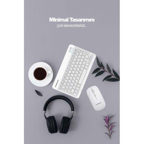Beyaz Kablosuz Klavye Ve Mouse Seti