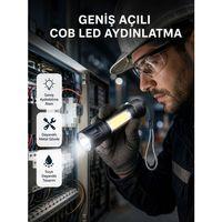 Profesyonel 4 Modlu  El Feneri | 1300 Mah Batarya | Cree Led Teknolojisi