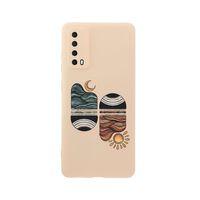 Huawei Psmart 2021 Sunset Wave Premium Silikonlu Pembe Telefon Kılıfı