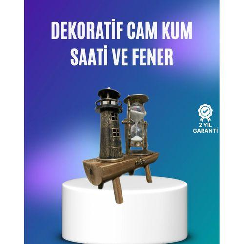 Deniz Feneri Şeklinde El Yapımı Kum Saati – Ev Ve Ofis İçin Zarif Süs