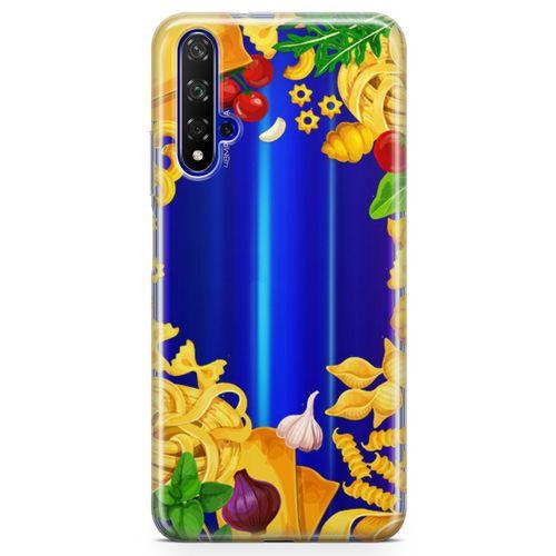 Honor View 20 Kılıf İtalyan Makarna Malzemeleri Arka Kapak Koruma Desenli Full Koruyucu
